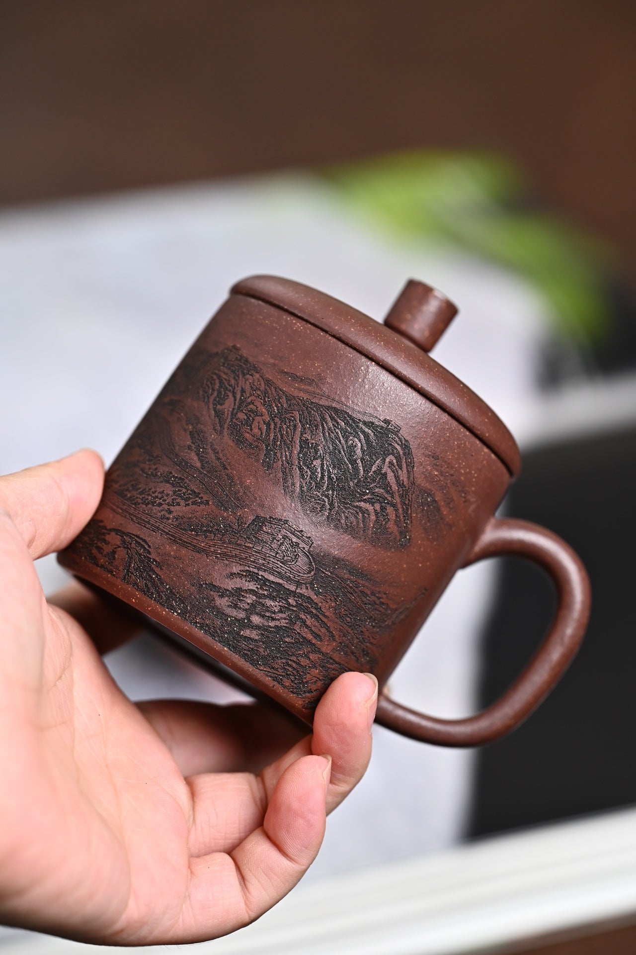 新品· 盖杯·紫玉金砂·容量200cc·陈华军（国家级工艺美术师）