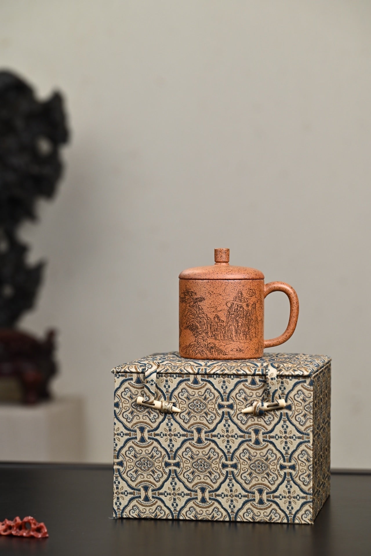 新品· 盖杯·特高温龙骨金砂·容量200cc·陈华军（国家级工艺美术师）