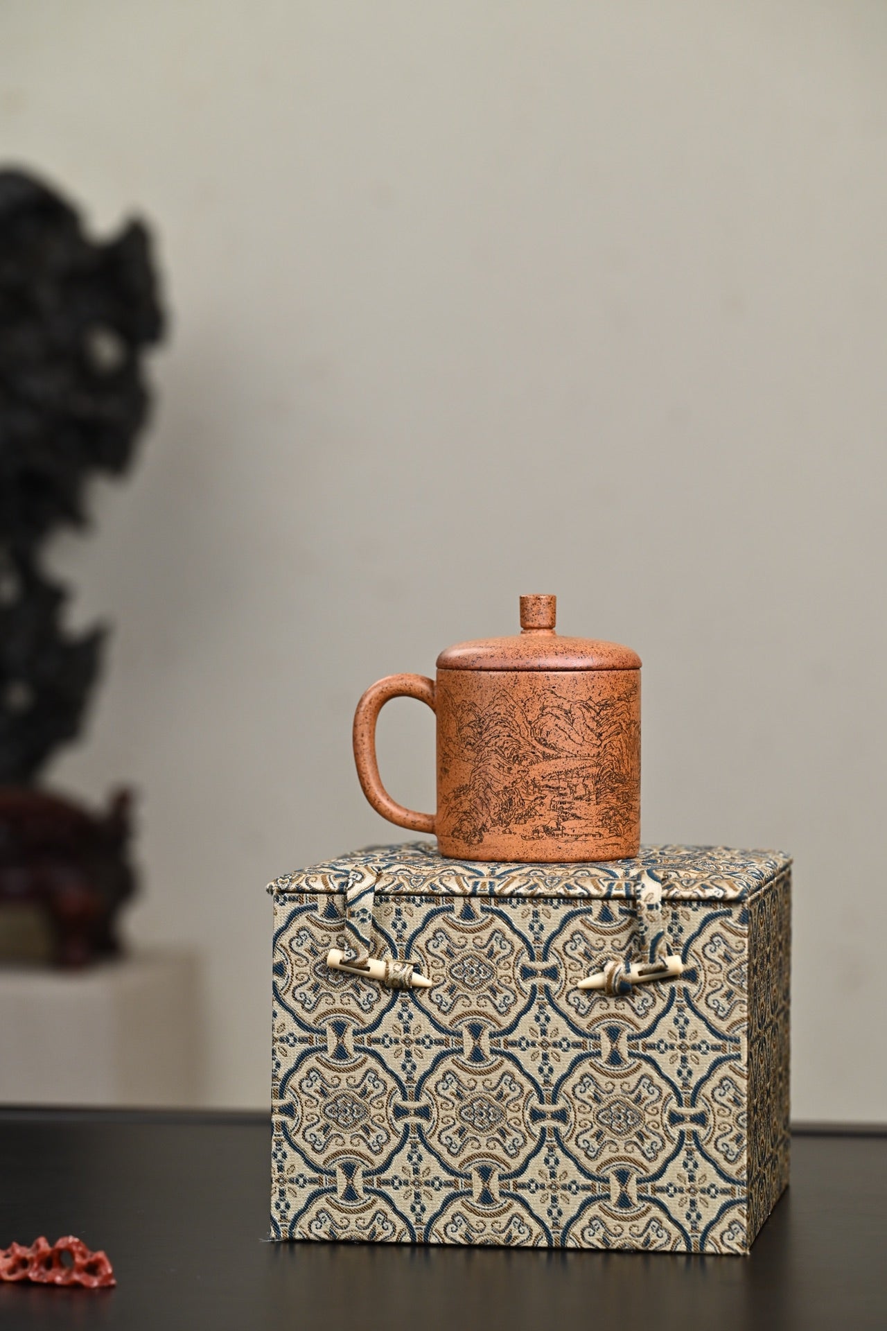 新品· 盖杯·特高温龙骨金砂·容量200cc·陈华军（国家级工艺美术师）