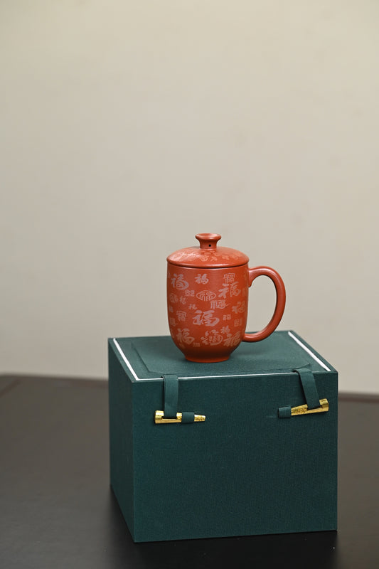 新品· 盖杯·朱泥·200cc