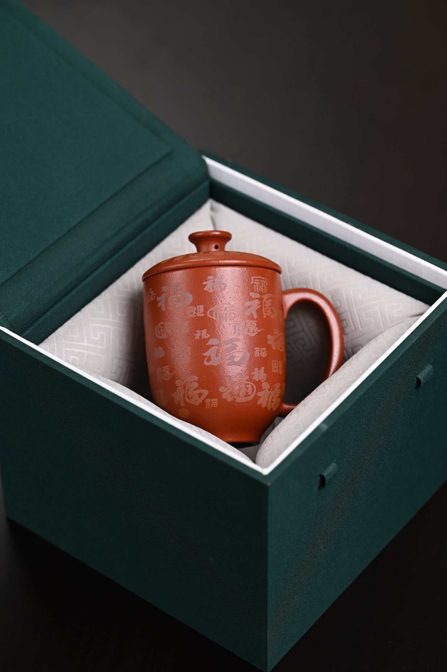 新品· 盖杯·朱泥·200cc