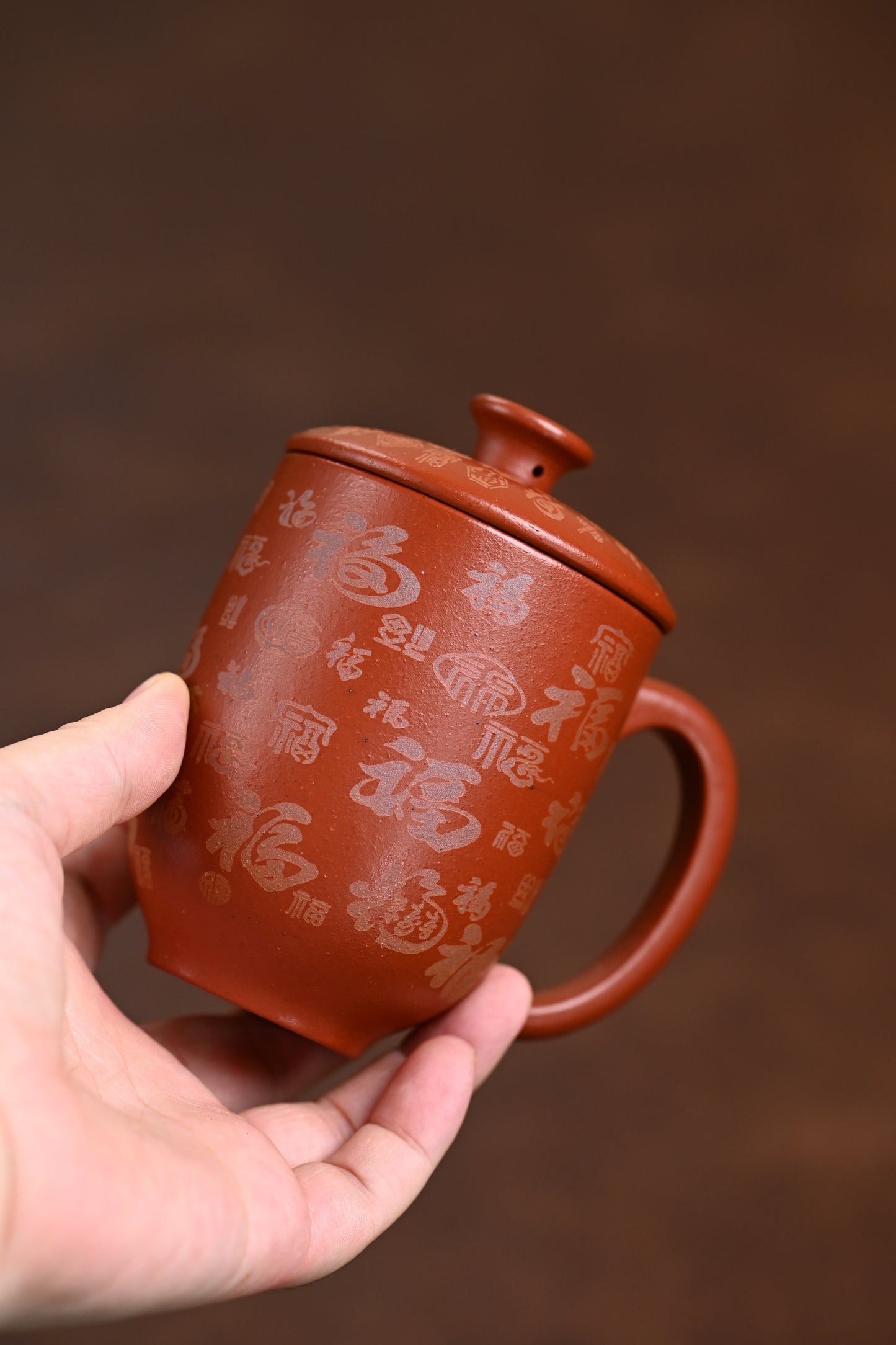 新品· 盖杯·朱泥·200cc