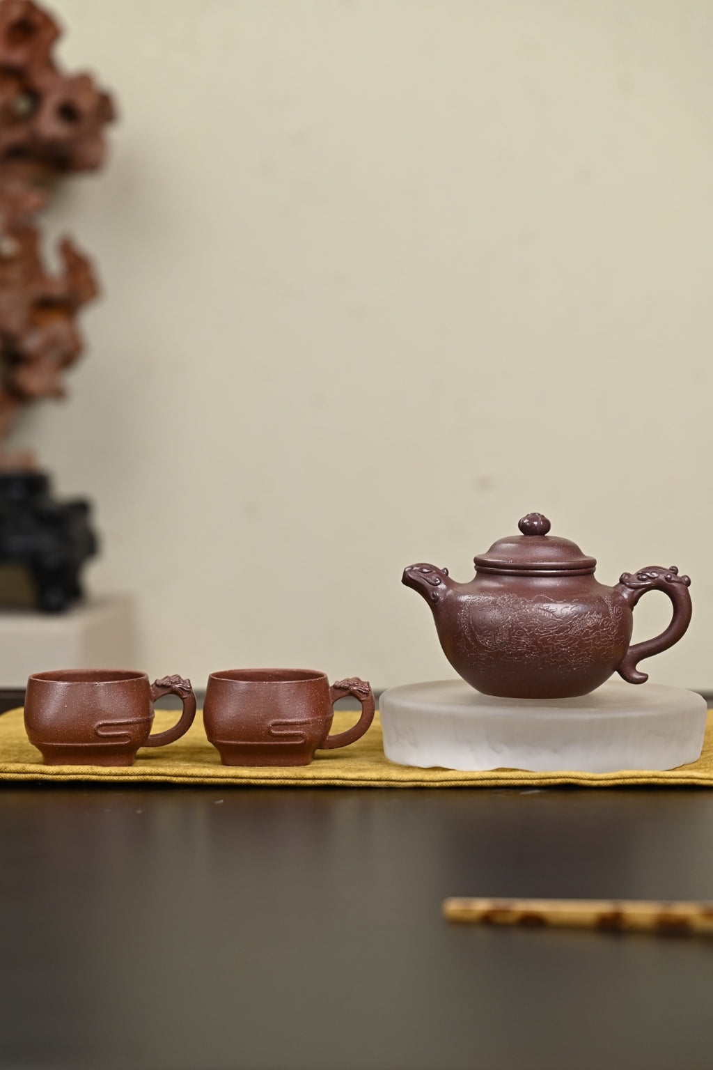 『莲子』套组 紫玉金砂·壶300cc·杯80cc 内推·陈华军（国家级工艺美术师）