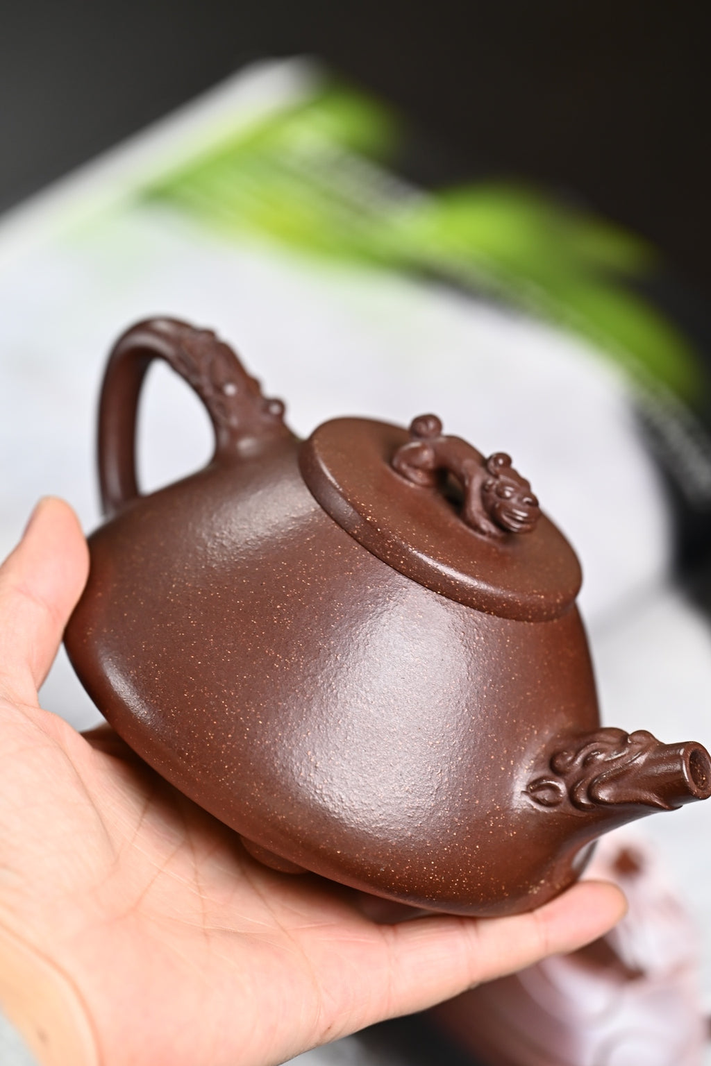 『子冶石瓢』套组 紫玉金砂·壶300cc·杯80cc内推·陈华军（国家级工艺美术师）