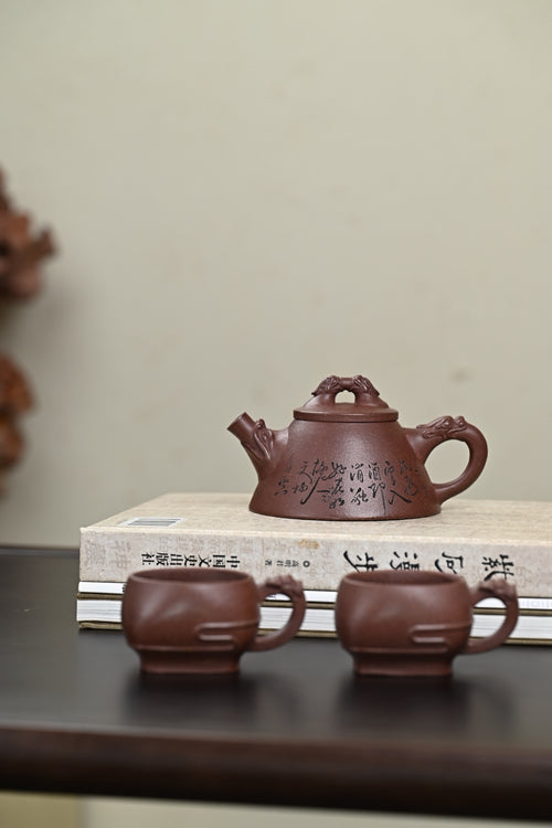 『霸王瓢』套组 紫玉金砂·壶180cc·杯80cc·内推·陈华军（国家级工艺美术师）