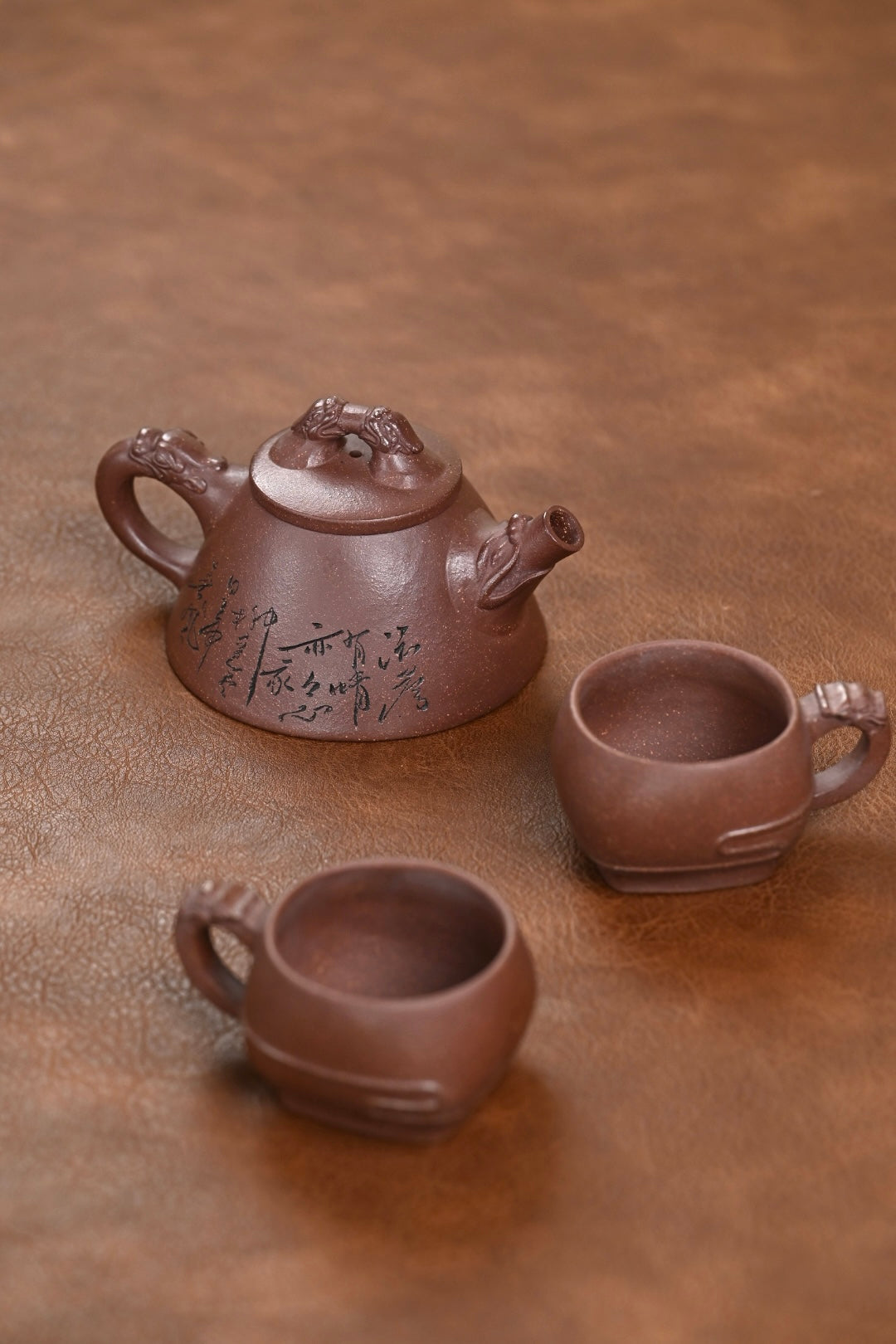 『霸王瓢』套组 紫玉金砂·壶180cc·杯80cc·内推·陈华军（国家级工艺美术师）