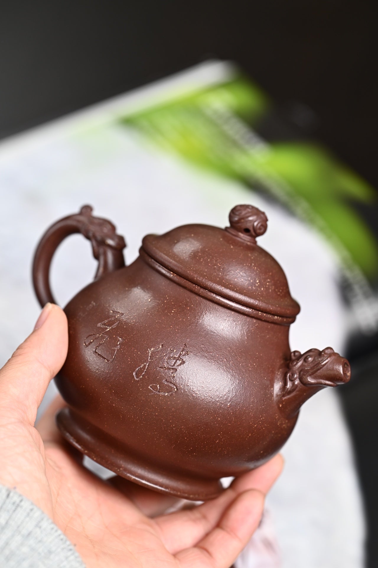 『潘壶』套组 紫玉金砂·壶260cc·杯80cc·内推·陈华军（国家级工艺美术师）
