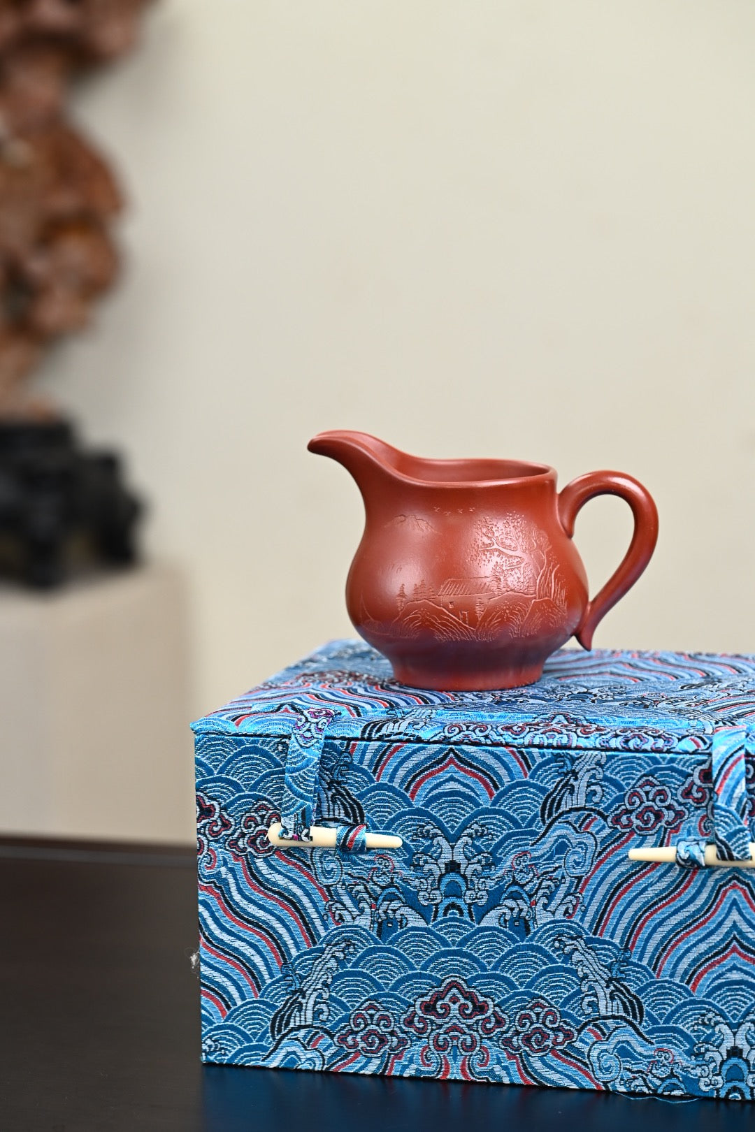 新品· 『公道杯』 皱皮朱泥·容量250cc（🈵️）