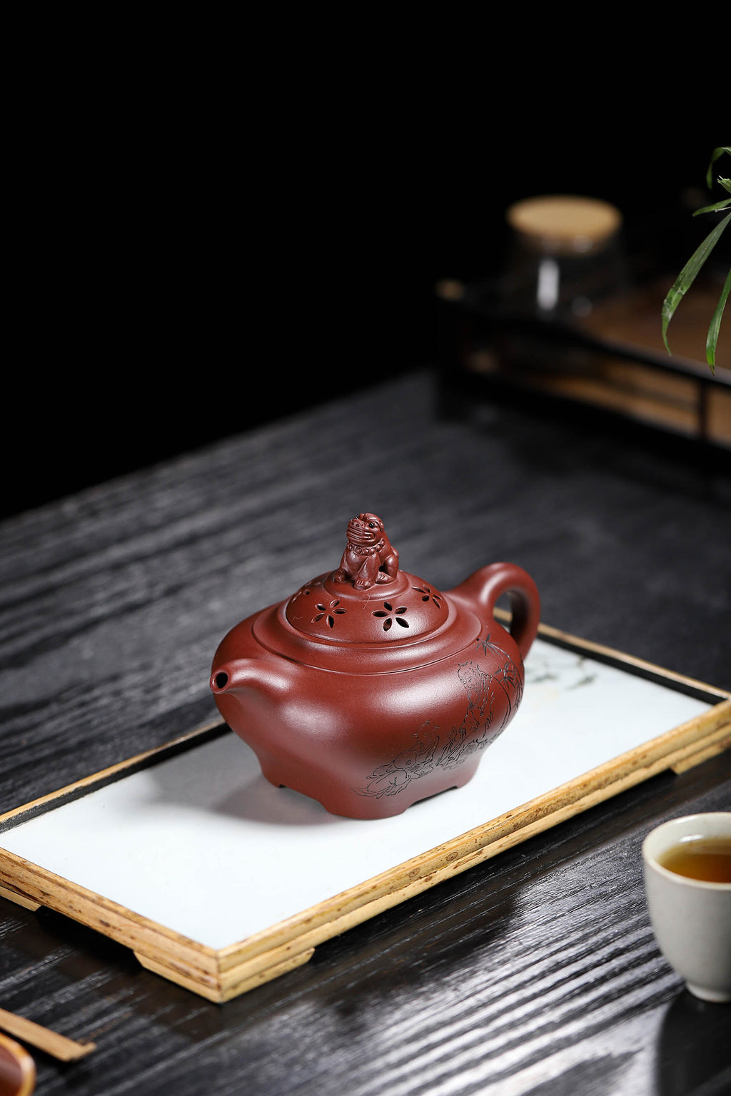 许时娟紫砂厂老艺人【厚德载物】珍藏级精品重器  原矿老紫泥  410cc