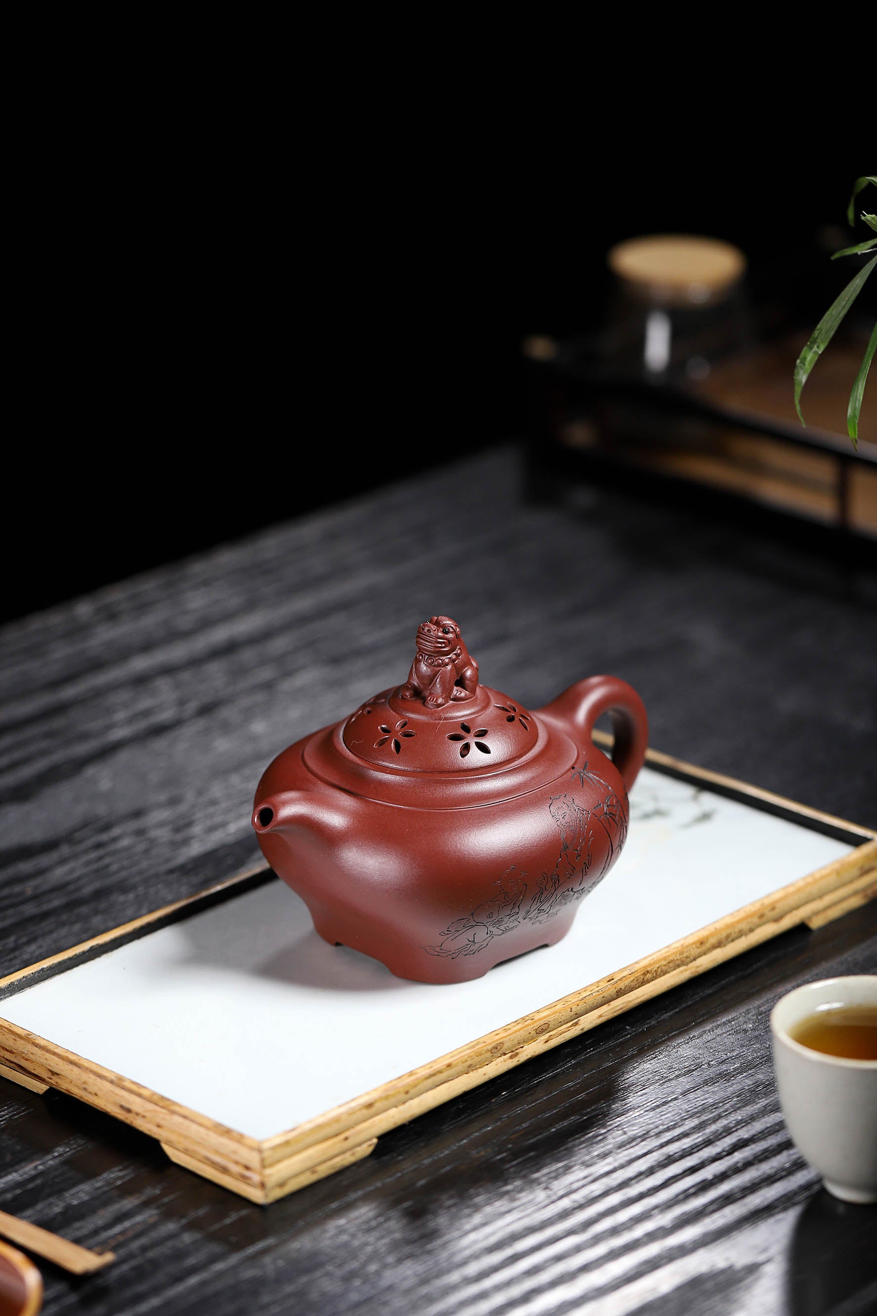许时娟紫砂厂老艺人【厚德载物】珍藏级精品重器  原矿老紫泥  410cc