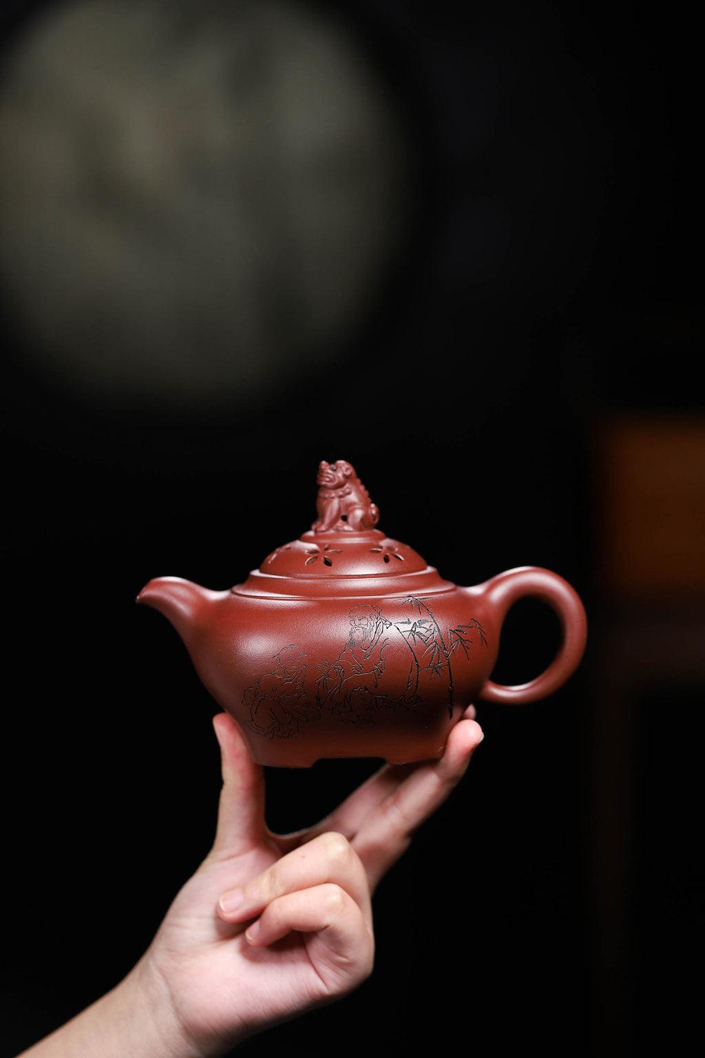 许时娟紫砂厂老艺人【厚德载物】珍藏级精品重器  原矿老紫泥  410cc