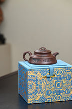 高工· 『扁圆竹』 一厂老紫泥·容量170cc·7孔出水·韩惠琴（国家级高级工艺美术师）