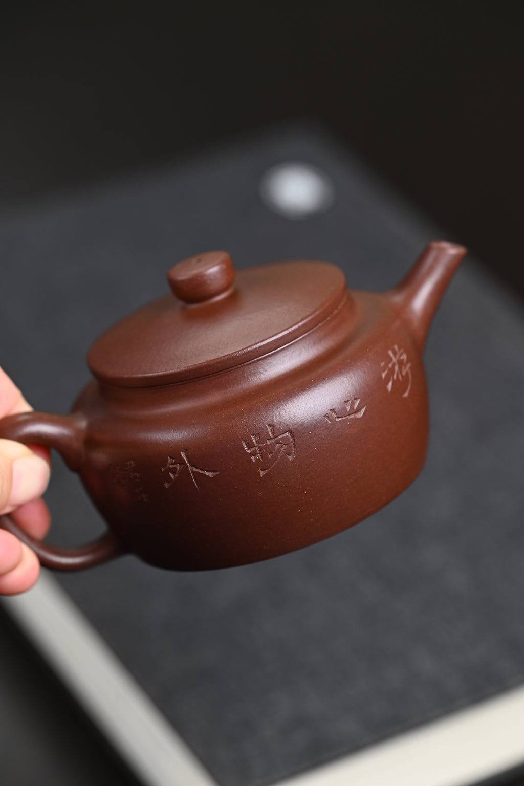 高工· 『游心物外』 一厂老紫泥·容量220cc·7孔出水·内推·韩惠琴（国家级高级工艺美术师）