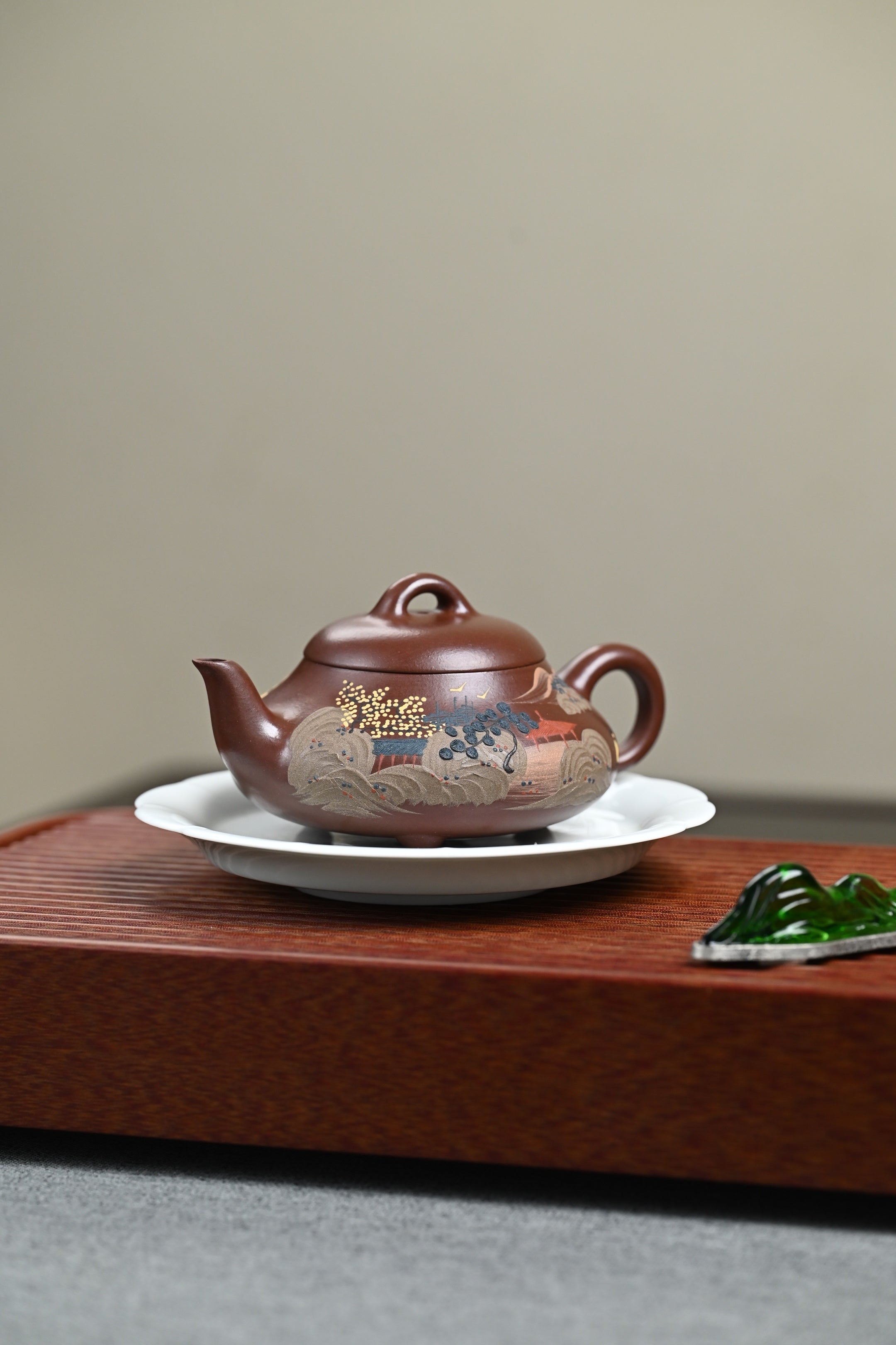 『汉棠石瓢』 一厂老紫泥·容量230cc·9孔出水·内推·韩惠琴（国家级高级工艺美术师）
