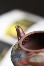 『汉棠石瓢』 一厂老紫泥·容量230cc·9孔出水·内推·韩惠琴（国家级高级工艺美术师）