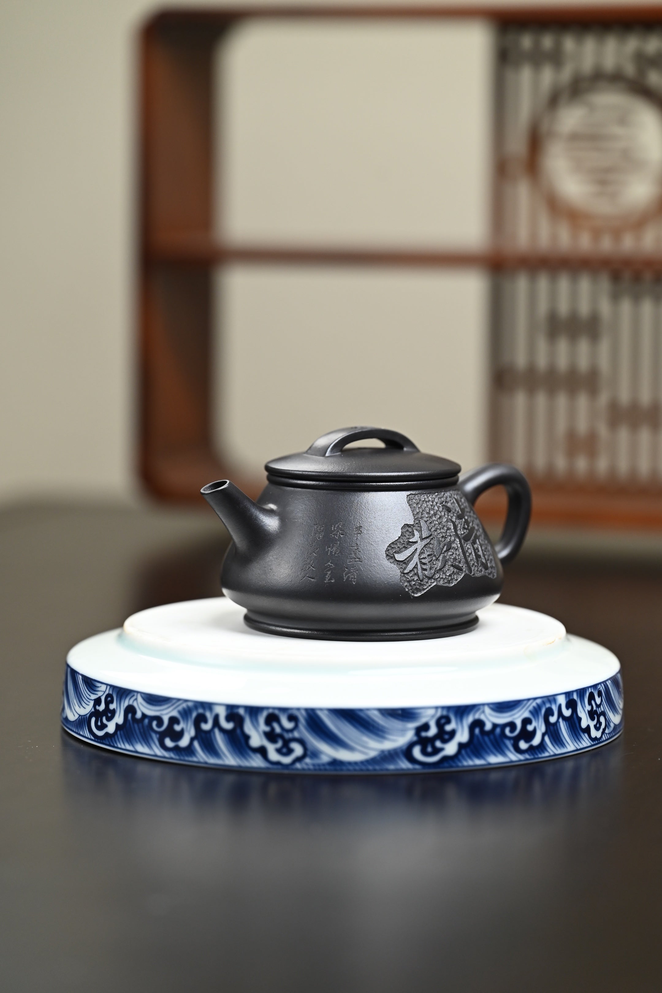 『础瓢』 石黄·容量170cc·7孔出水·内推·秦国萍（国家级高级工艺美术师）