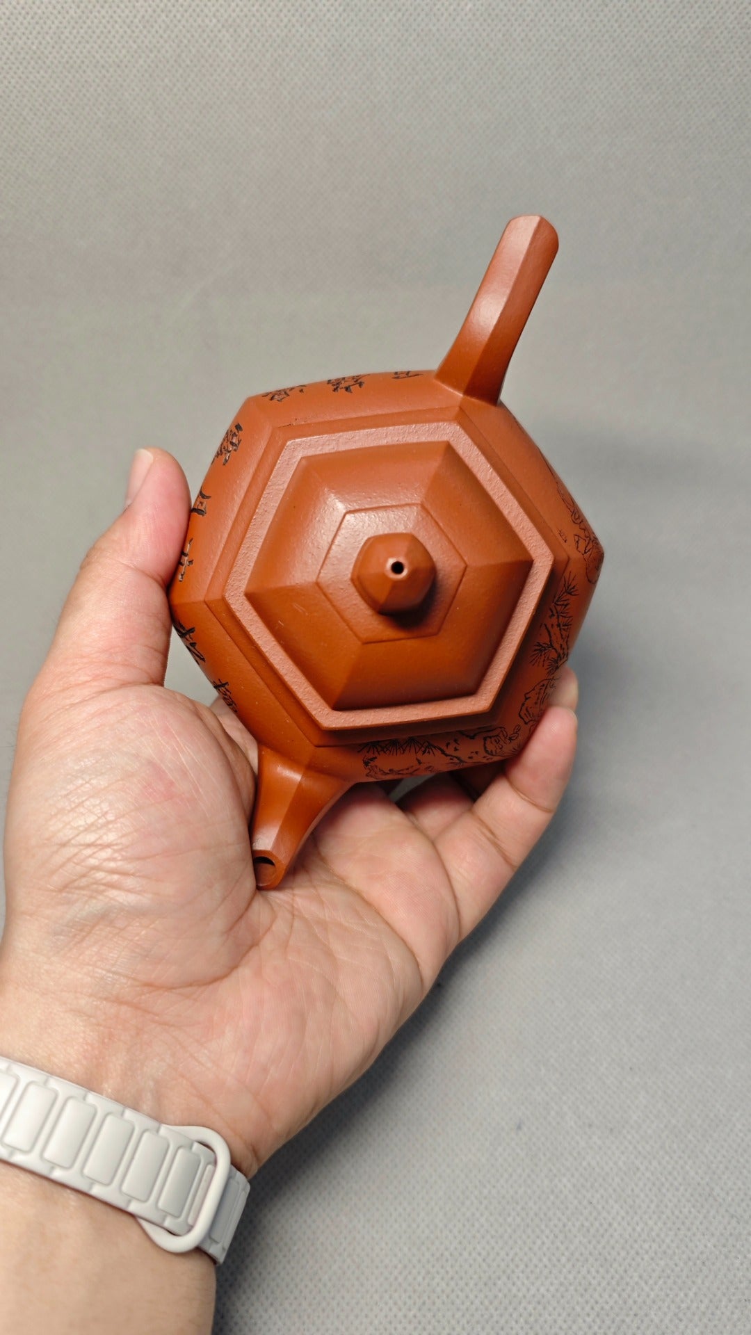 证书全配套 【六方笑樱】焦亚强(国家级工艺美术师) 原矿朱泥 容量250cc