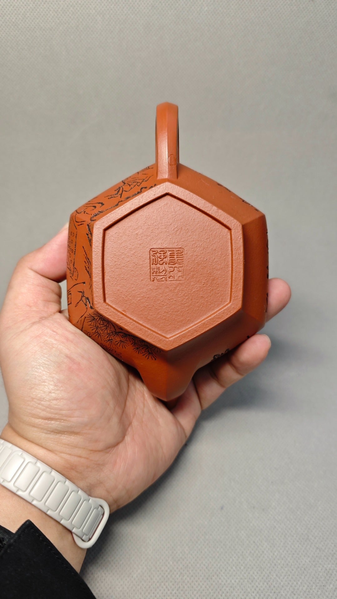 证书全配套 【六方笑樱】焦亚强(国家级工艺美术师) 原矿朱泥 容量250cc