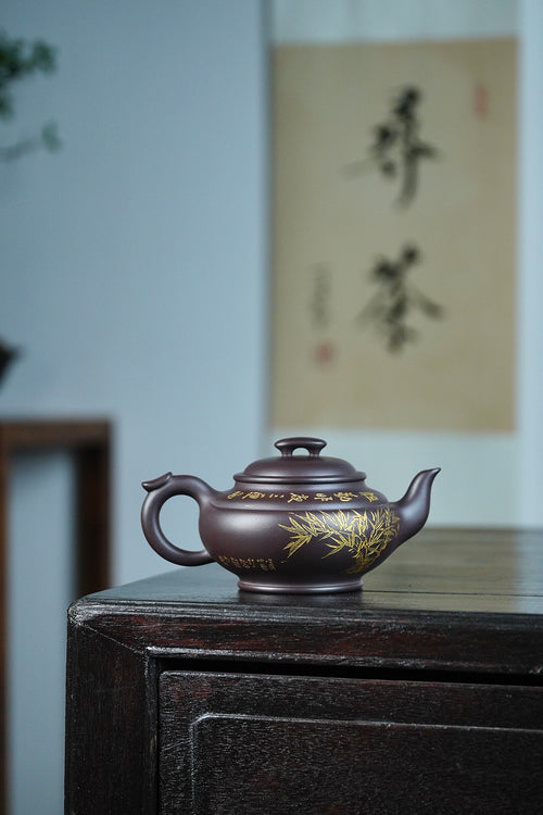 【上新桥】 制壶 万庆元（国家级高级工艺美术师） 原矿紫茄泥 容量 420cc