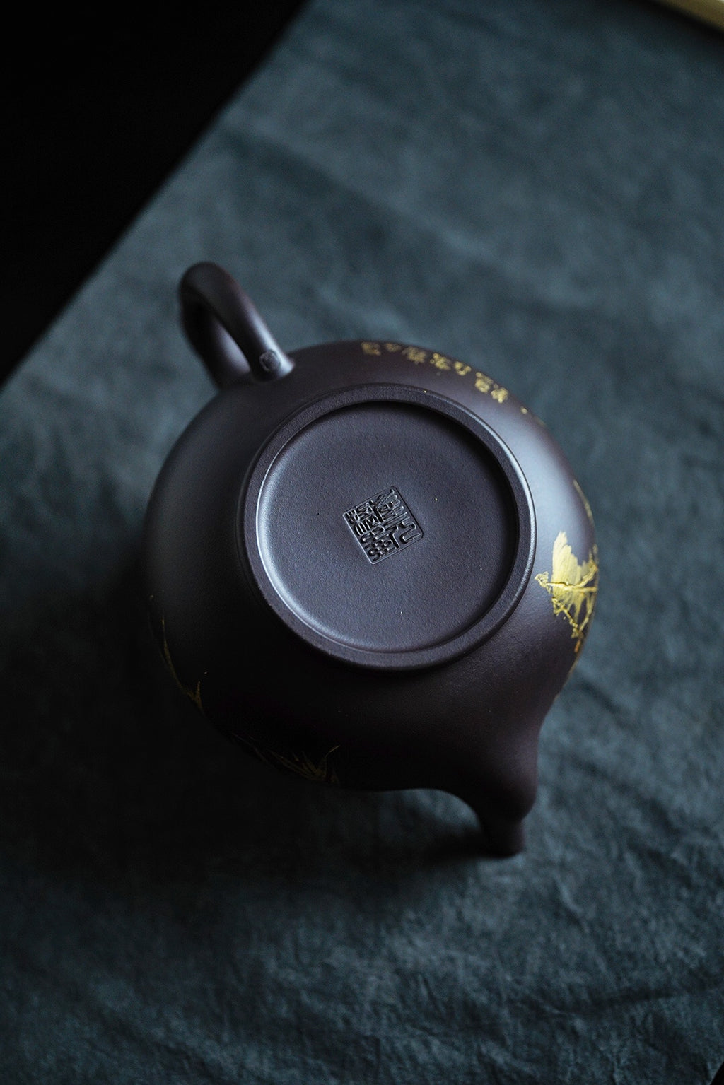 【上新桥】 制壶 万庆元（国家级高级工艺美术师） 原矿紫茄泥 容量 420cc