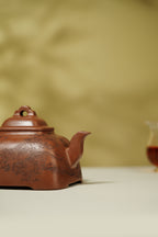 重器鉴藏·紫砂界陶刻巨匠·陈宏林大师精刻稀有五虎【大弧菱壶】原矿优质段泥·680cc