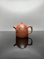 杨喜雨🐴马年新品【中华神刀·刀笔传魂】紫砂界陶刻圣手艺术臻品《秦权壶》原矿极品底槽清·260cc - ZishaTeapotChina