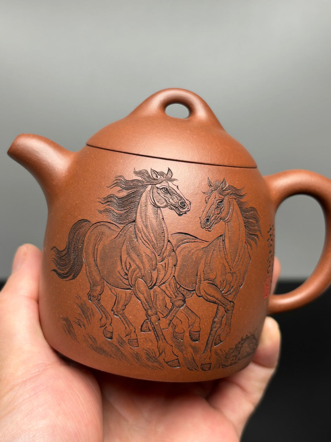 杨喜雨🐴马年新品【中华神刀·刀笔传魂】紫砂界陶刻圣手艺术臻品《秦权壶》原矿极品底槽清·260cc