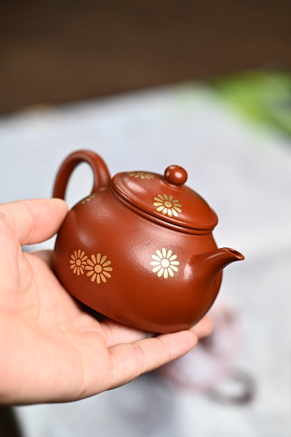 『怀隐』洒金 极品皱皮朱泥·容量100cc·7孔出水·内推·王老师