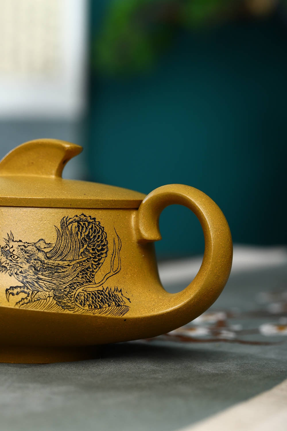 双工合作【一帆风顺】 泥料：原矿黄金段泥，350cc 作者：钱云娇，国家级工艺美术师