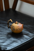 寿桃·全手工 （双证书）高工蒋锡坤作品中央美院教授李洪亮装饰(师从李可染容量280cc/家藏老段泥