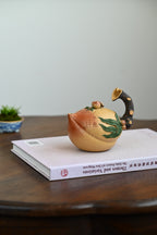 寿桃·全手工 （双证书）高工蒋锡坤作品中央美院教授李洪亮装饰(师从李可染容量280cc/家藏老段泥