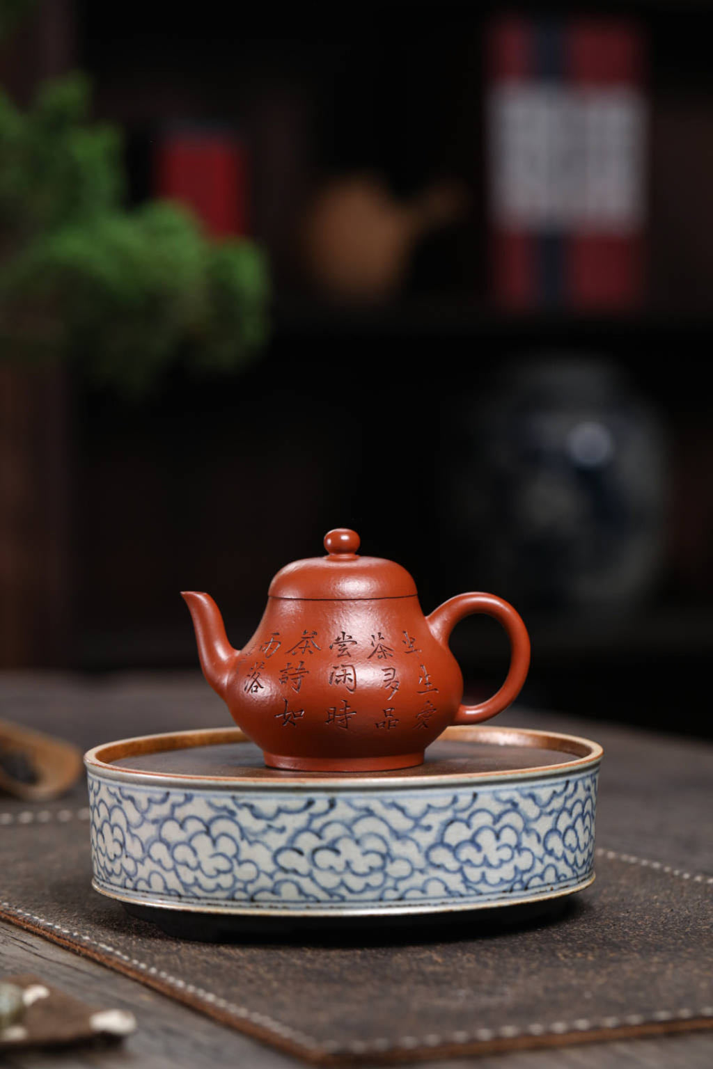 『高梨形』粗砂朱泥160cc内推球孔出水！