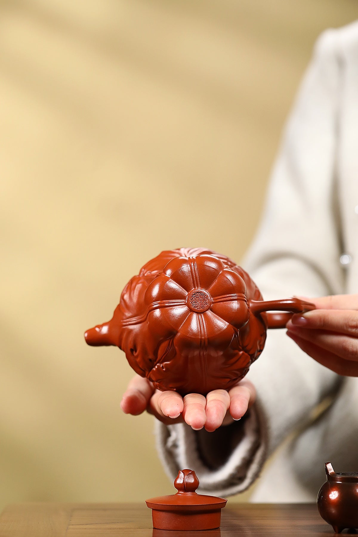 壶名【百财】 作者－鲍宜明 -大红袍 400毫升