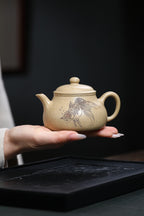 怀隐·本绿·精工·手工刻绘 容量：200cc/双层盖·内推球孔 - ZishaTeapotChina
