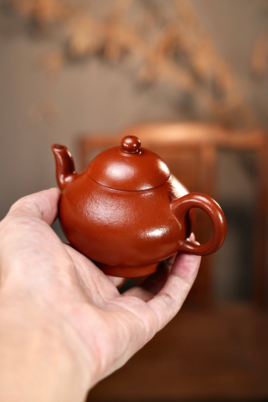 全手工·小精品【梨形】 原矿极品朱泥·170cc·9孔