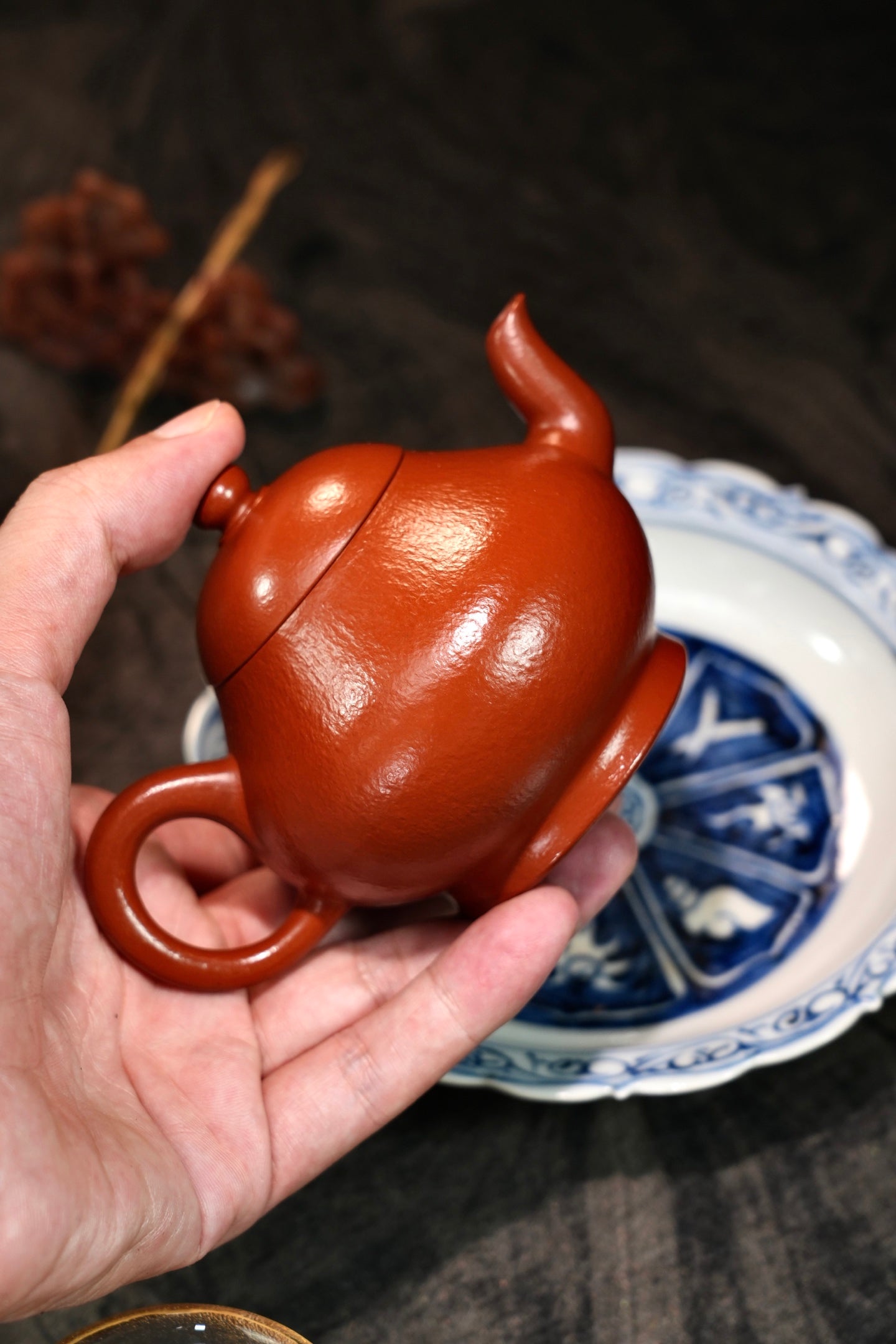 全手工·小精品【梨形】 原矿极品朱泥·170cc·9孔