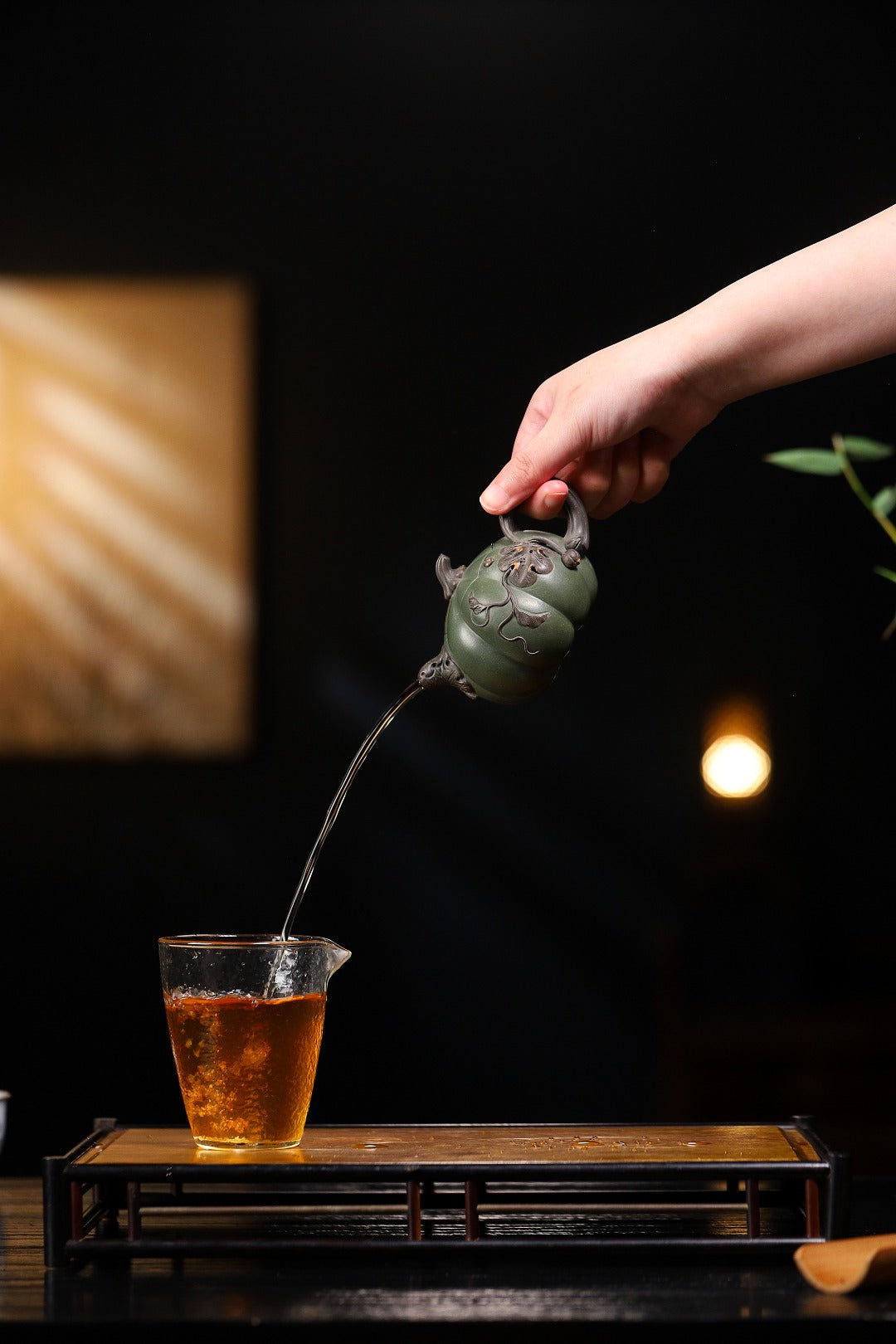 【南瓜壶】 制壶：范俊华（国家级工艺美术师） 泥料：原矿绿泥 容量：170cc