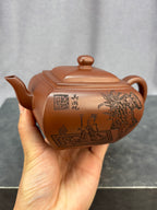 程辉大师佳作福利·紫砂界的功勋级重器《鸣远丁卯壶》原矿极品老紫泥 430cc