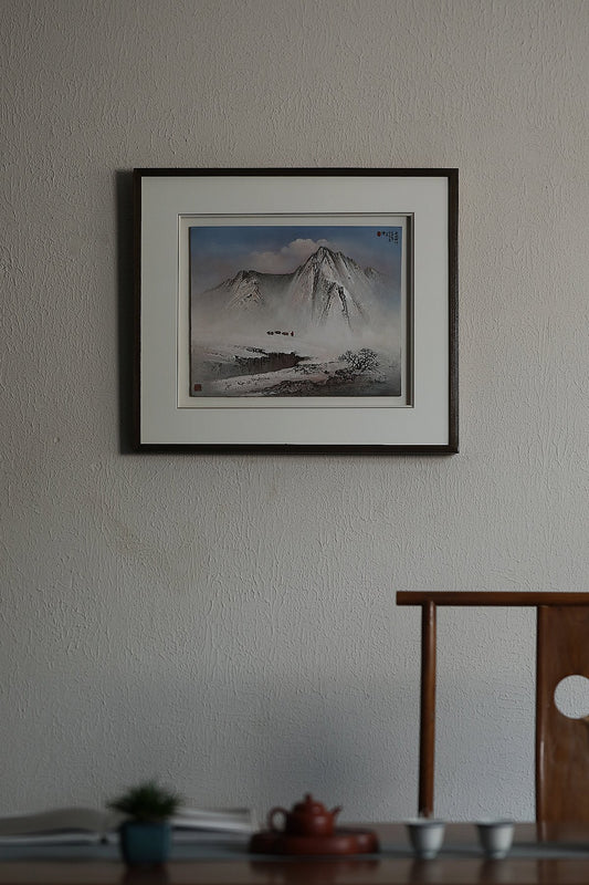 雪域神川 | 何光宏大师·登峰造极孤品·紫砂立体意境山水陶板画 开宗立派·一代宗师的巅峰冬景孤品