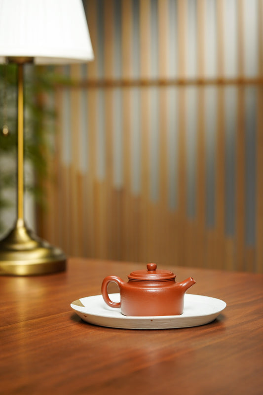 邱爽 | 范泽锋高徒·省大师紫砂潜力重器【德钟壶】原矿优质粗砂朱泥·110cc 小品