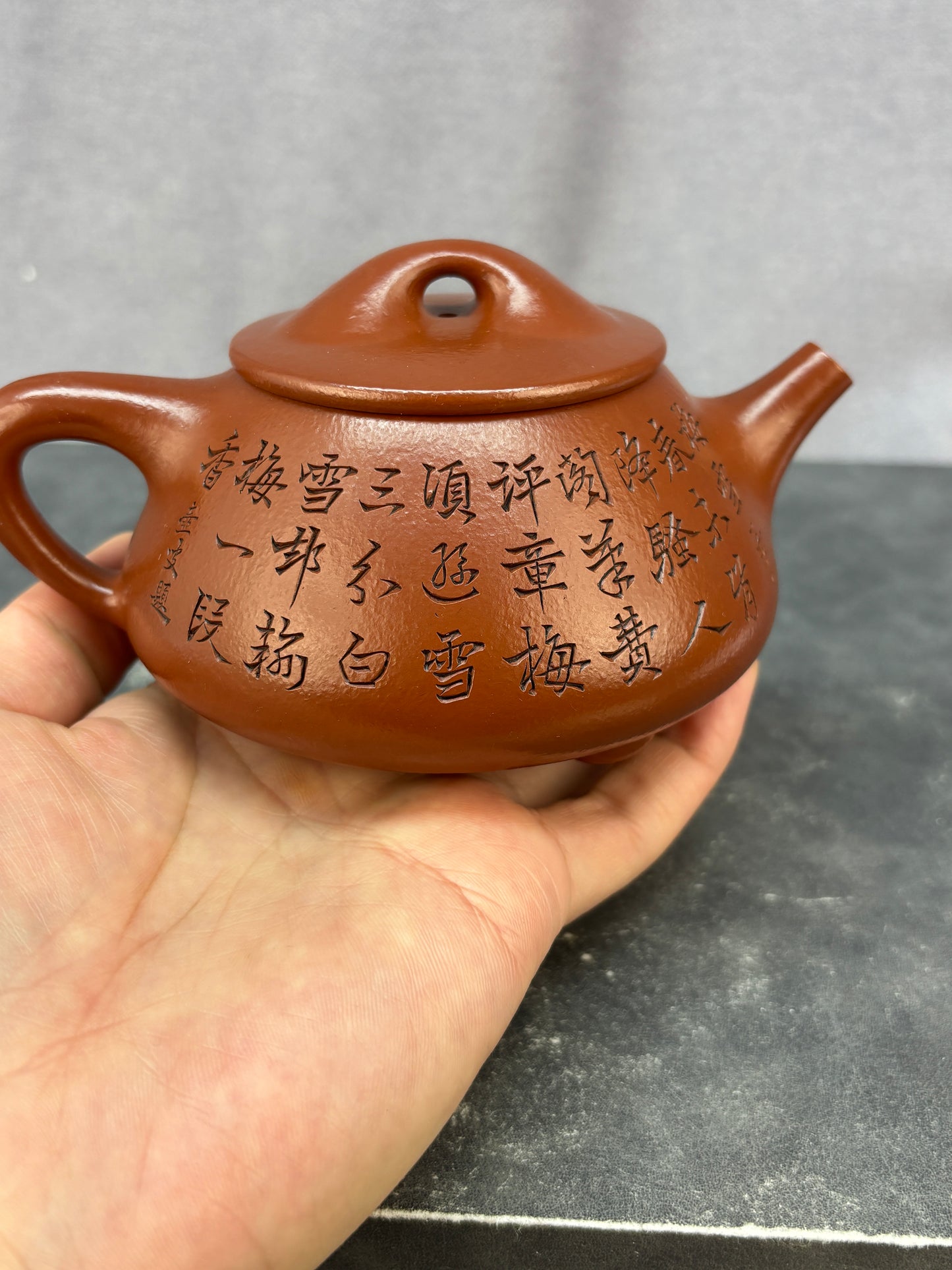 程辉大师佳作福利·紫砂界的功勋级重器《景舟石瓢》原矿极品朱泥 300cc