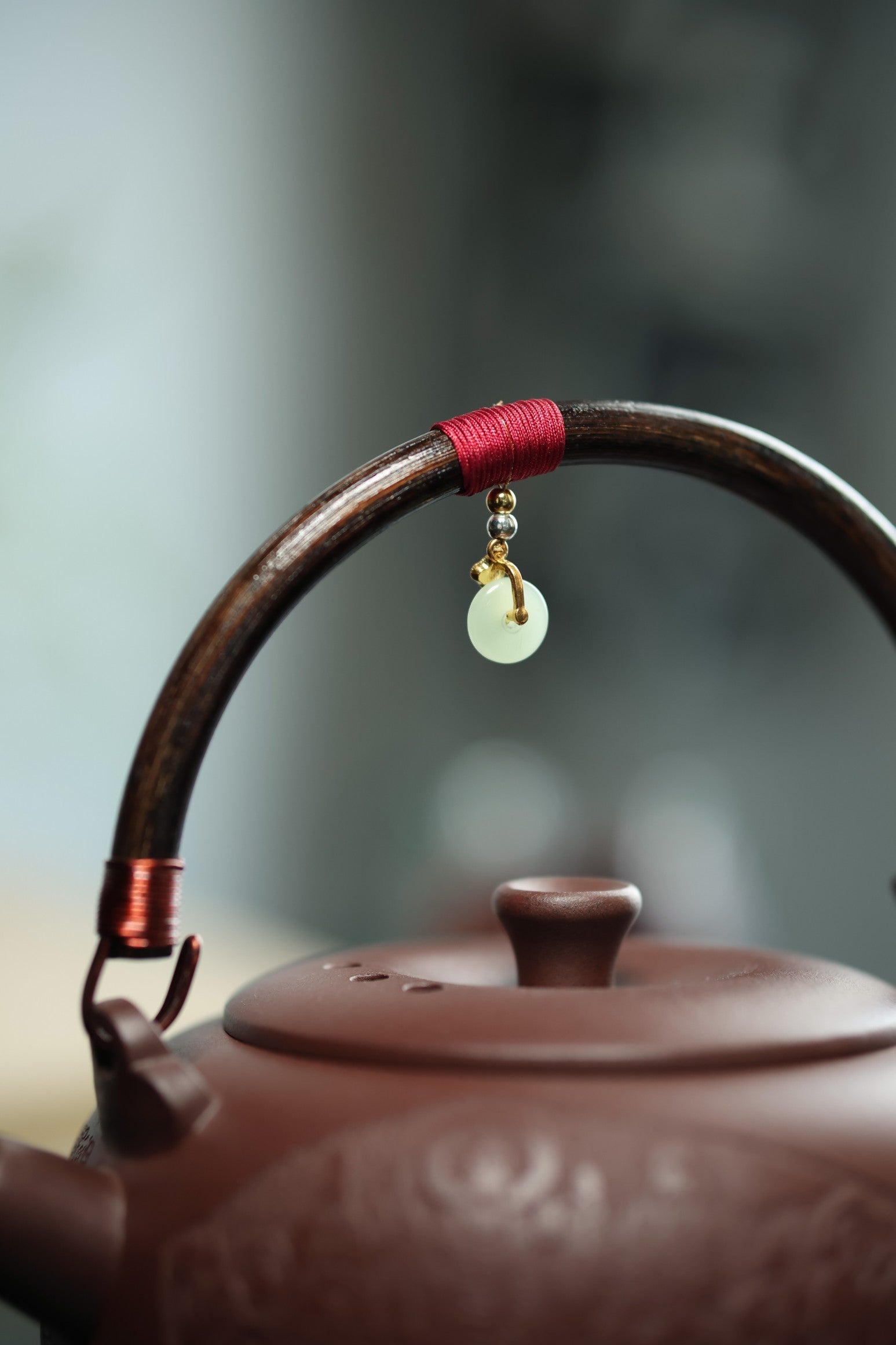 太白提梁煮水壶（陶刻款）【优质高温紫砂泥 手工制作 1000cc 煮茶壶 民间实力派作品】