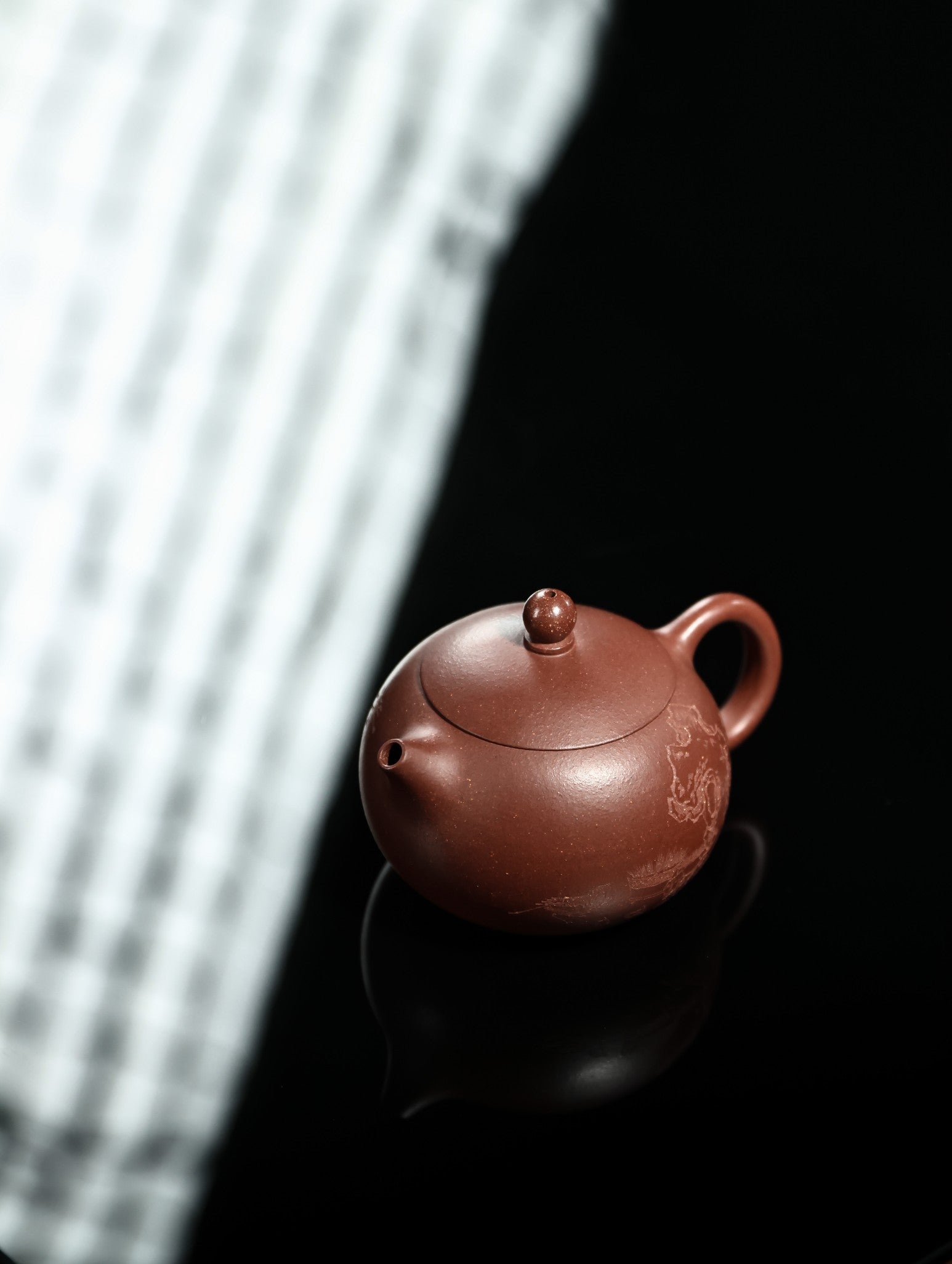 西施陶刻款【优质紫泥·传统手制·半手工·经典传统器·170cc·9孔·实力派作品】