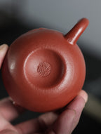 寿桃河豚西施【极品粗砂朱泥·传统手制·全手工·经典传统器·170cc·9孔·实力派作品 全手工贴花】