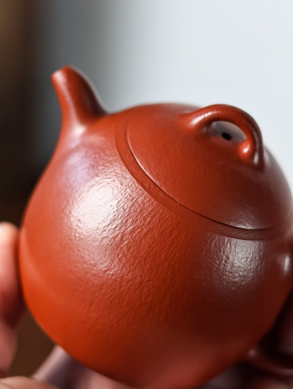 秦权【极品粗砂朱泥·传统手制·全手工·经典传统器·200cc·9孔·实力派何俊杰作品】