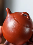 秦权【极品粗砂朱泥·传统手制·全手工·经典传统器·200cc·9孔·实力派何俊杰作品】