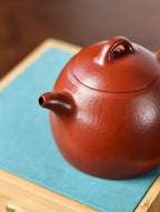 秦权【极品粗砂朱泥·传统手制·全手工·经典传统器·200cc·9孔·实力派何俊杰作品】