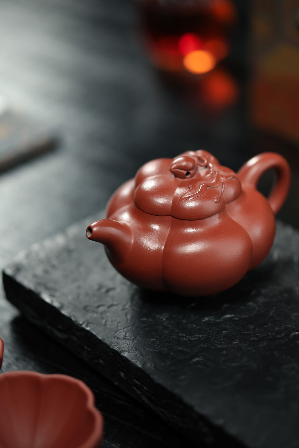 上合桃礼盒套组【传统手制 优质朱泥 筋纹器容量200cc 民间实力派作品 一壶六杯】