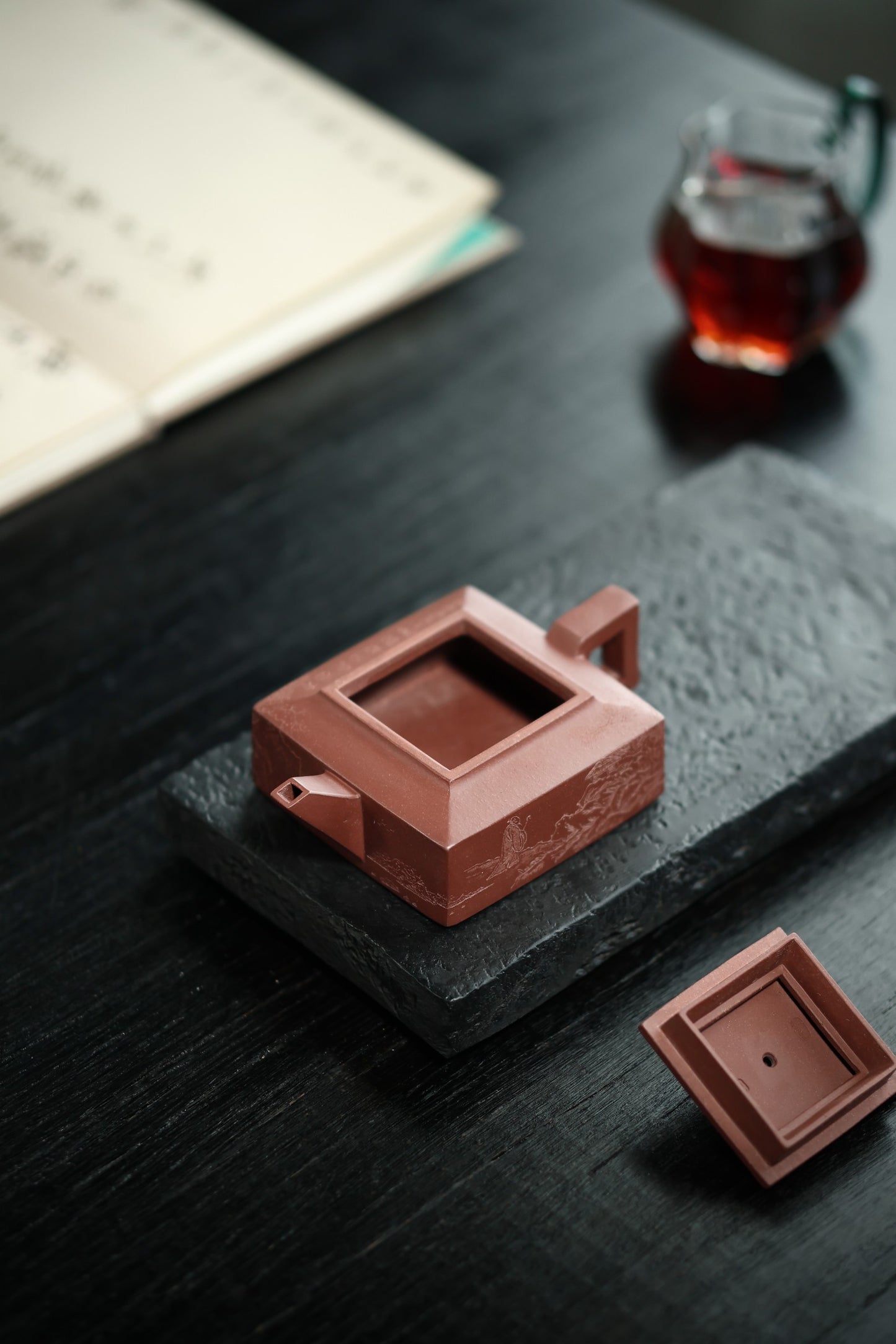 方山逸士【优质紫泥 240cc 全手工制作 全手工陶刻 民间实力派作品】