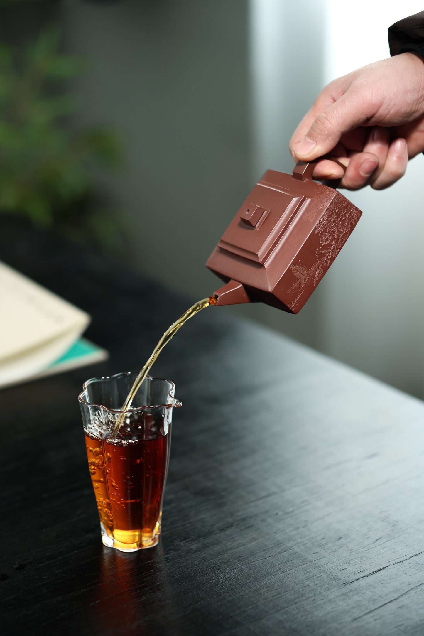 方山逸士【优质紫泥 240cc 全手工制作 全手工陶刻 民间实力派作品】